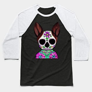 Mexican Sugar Skull Chihuahua Baseball T-Shirt